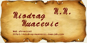 Miodrag Muačević vizit kartica